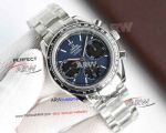 Swiss Replica Omega Speedmaster Racing Blue Black Dial Stainless Steel Watch 